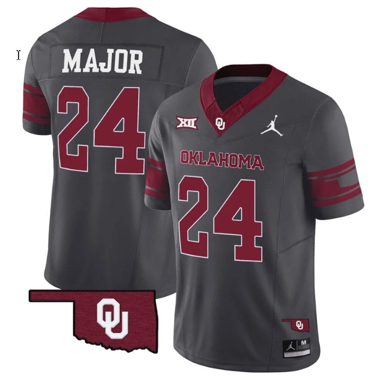 Marcus Major Jersey #24 Oklahoma Sooners Vapor Limited College Football Stitched Anthracite 1 Marcus Major Jersey #24 Oklahoma Sooners Vapor Limited College Football Stitched Anthracite
