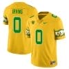 MarKeise Irving Jersey #0 Oregon Ducks ‘Mighty Oregon’ Throwback College Football Uniforms Yellow