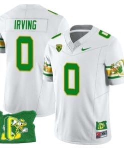 MarKeise Irving Jersey #0 Oregon Ducks ‘Mighty Oregon’ Throwback Football Oregon State White