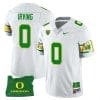 MarKeise Irving Jersey #0 Oregon Ducks ‘Mighty Oregon’ Throwback Football Uniforms Oregon State Patch White