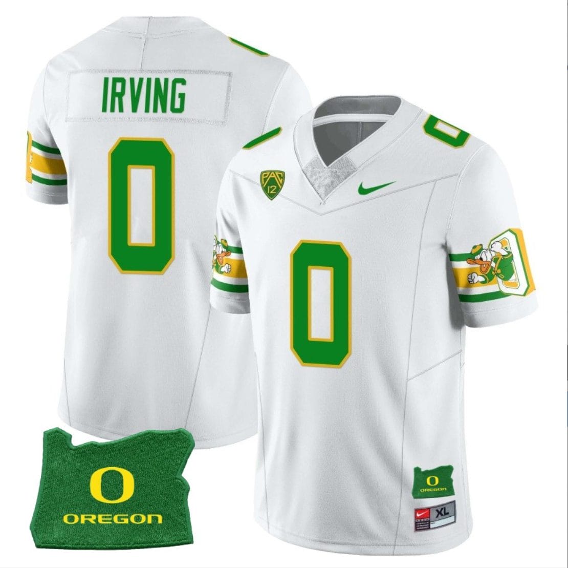 MarKeise Irving Jersey #0 Oregon Ducks ‘Mighty Oregon’ Throwback Football Uniforms Oregon State Patch White 1 MarKeise Irving Jersey #0 Oregon Ducks ‘Mighty Oregon’ Throwback Football Uniforms Oregon State Patch White
