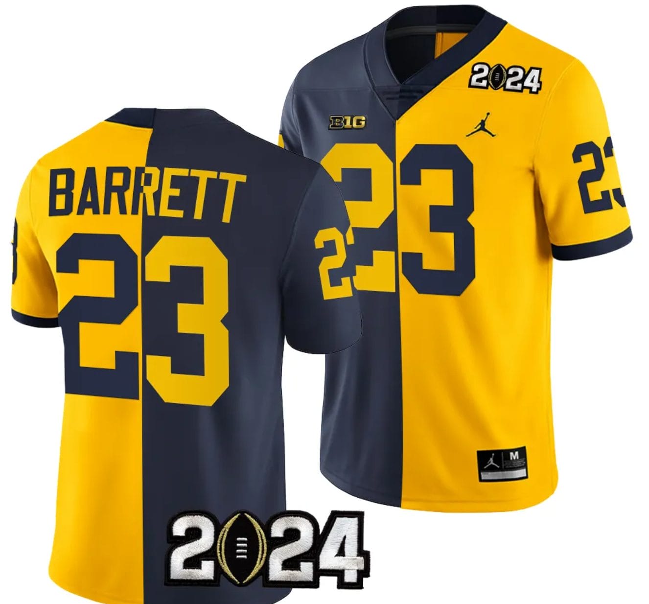 Michael Barrett Jersey #23 Michigan Wolverines 2024 Football National Championship Playoff Mazie 1 Michael Barrett Jersey #23 Michigan Wolverines 2024 Football National Championship Playoff Mazie