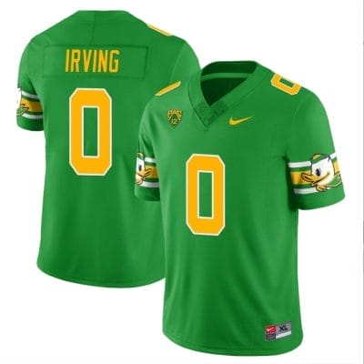 MarKeise Irving Jersey #0 Oregon Ducks ‘Mighty Oregon’ Throwback College Football Uniforms Green