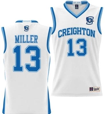 Mason Miller Jersey #13 Creighton Bluejays College NIL Basketball Lightweight White