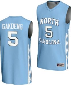 Maria Gakdeng Jersey #5 UNC Tar Heels Basketball Lightweight Blue