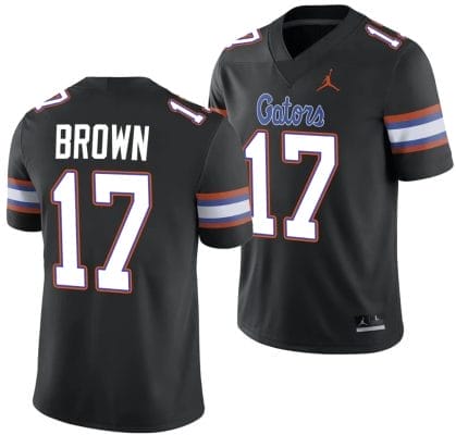 Max Brown Jersey #17 Florida Gators Alternate College Football 2023-24 Black
