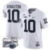 Nicholas Singleton Jersey #10 Penn State Nittany Lions PSU Patch College Football All Stitched White