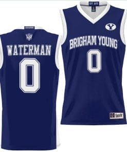 Noah Waterman Jersey #0 BYU Cougars NIL College Basketball Jersey Lightweight Navy