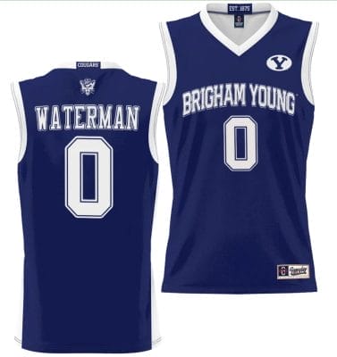 Noah Waterman Jersey #0 BYU Cougars NIL College Basketball Jersey Lightweight Navy