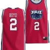 Nicholas Boyd Jersey #2 FAU Owls NIL Basketball Lightweight Red