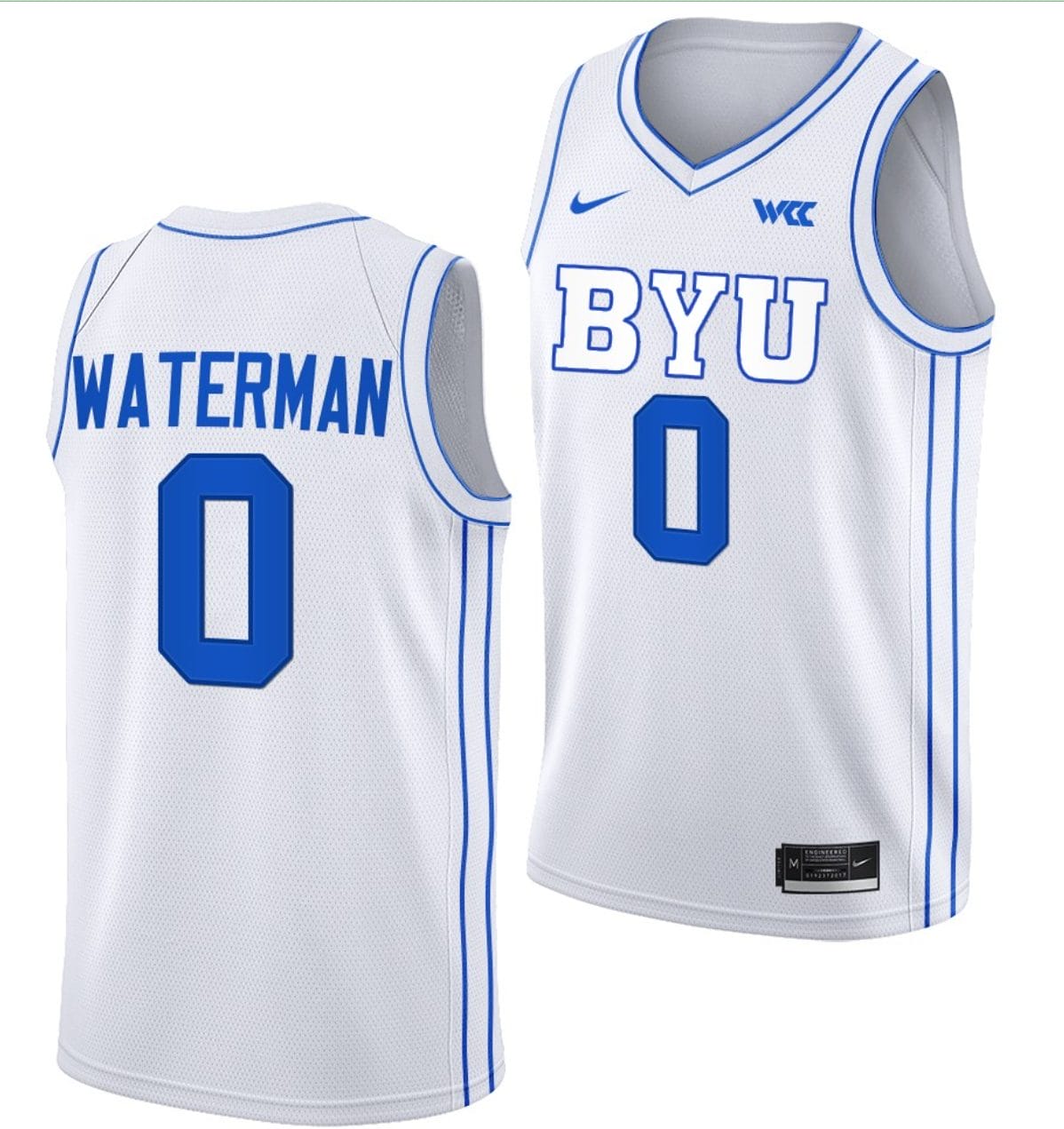 Noah Waterman Jersey #0 BYU Cougars College Basketball Jersey 2022-23 White 1 Noah Waterman Jersey #0 BYU Cougars College Basketball Jersey 2022-23 White