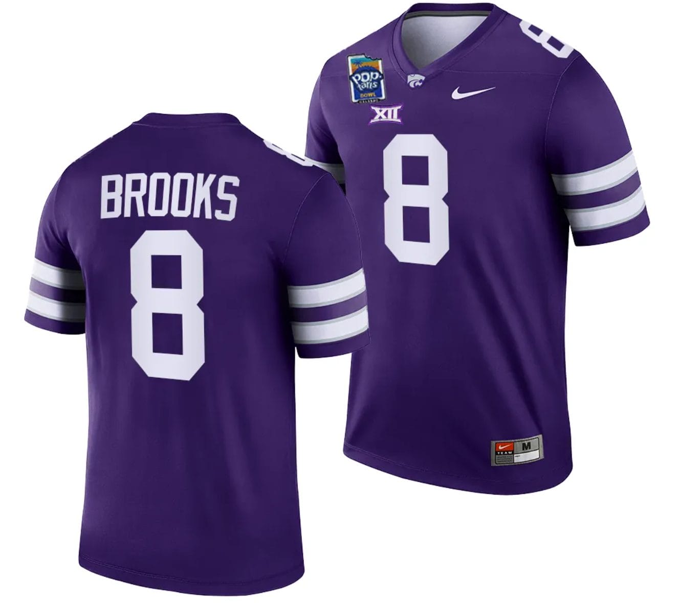 Phillip Brooks Jersey #8 Kansas State Wildcats 2023 Pop-Tarts Bowl Football Purple 1 Phillip Brooks Jersey #8 Kansas State Wildcats 2023 Pop-Tarts Bowl Football Purple
