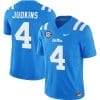 Quinshon Judkins Jersey #4 Ole Miss Rebels Football Vapor Limited All Stitched Powder Blue