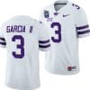 RJ Garcia II Jersey #3 Kansas State Wildcats 2023 Pop-Tarts Bowl Football White