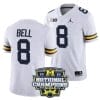 Ronnie Bell Jersey #8 Michigan Wolverines Football 2023 National Champions Patch White