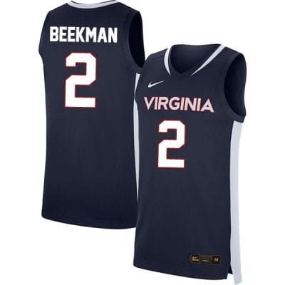 Reece Beekman Jersey #2 Virginia Cavaliers College Basketball Stitched Navy
