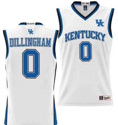 Rob Dillingham Jersey #0 Kentucky Wildcats NIL College Basketball Lightweight White