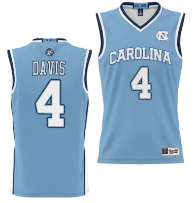 RJ Davis Jersey #4 UNC Tar Heels NIL College Basketball Lightweight Blue 8 RJ Davis Jersey #4 UNC Tar Heels NIL College Basketball Lightweight Blue