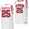Rollie Worster Jersey #25 Utah Utes College Basketball 2023-24 Replica White