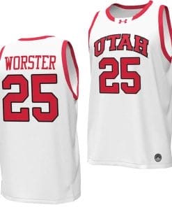 Rollie Worster Jersey #25 Utah Utes College Basketball 2023-24 Replica White