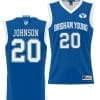 Spencer Johnson Jersey #20 BYU Cougars NIL College Basketball Jersey Lightweight Royal 4 Spencer Johnson Jersey #20 BYU Cougars NIL College Basketball Jersey Lightweight Royal