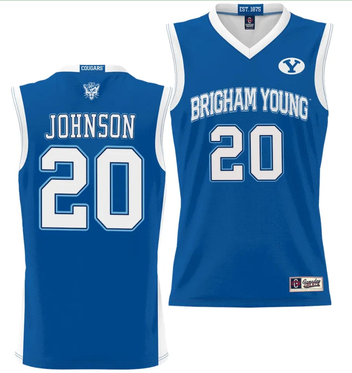 Spencer Johnson Jersey #20 BYU Cougars NIL College Basketball Jersey Lightweight Royal 1 Spencer Johnson Jersey #20 BYU Cougars NIL College Basketball Jersey Lightweight Royal