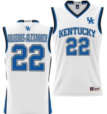 Shai Gilgeous Alexander Jersey #22 Kentucky Wildcats NIL College Basketball Lightweight White 8 Shai Gilgeous Alexander Jersey #22 Kentucky Wildcats NIL College Basketball Lightweight White