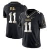 Skyler Bell Jersey #11 Wisconsin Badgers Gold Vapor College Football Black Limited