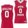 Scotty Middleton Jersey #0 Ohio State Buckeyes College Basketball Lightweight Scarlet
