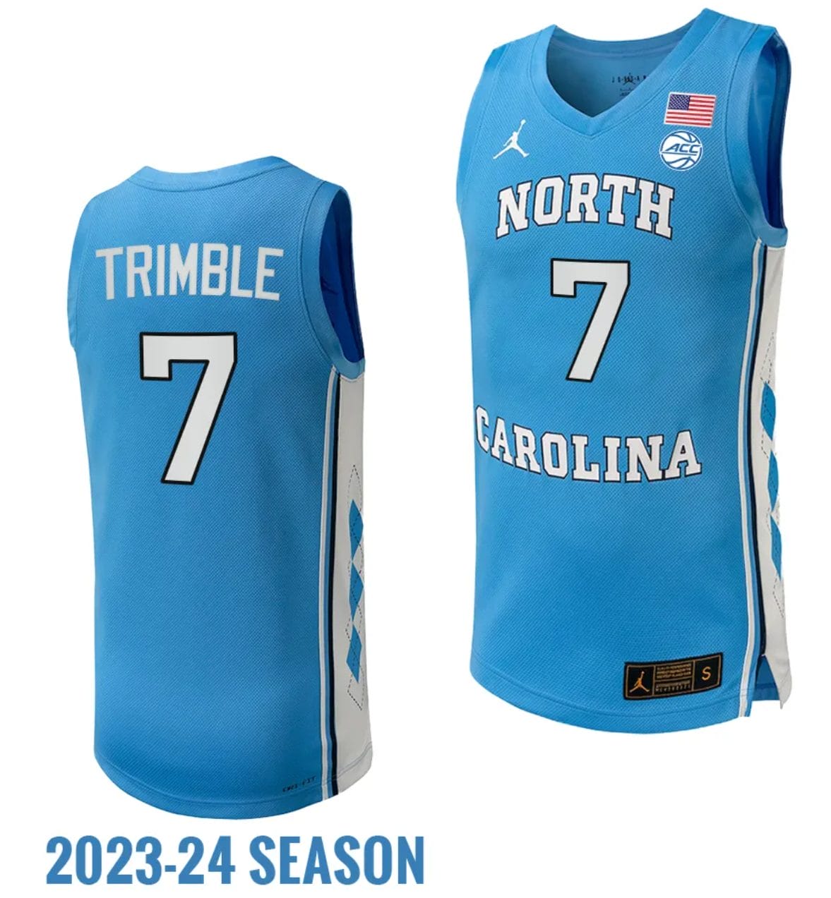 Seth Trimble Jersey #7 North Carolina Tar Heels Replica College Basketball 2023-24 Blue 1 Seth Trimble Jersey #7 North Carolina Tar Heels Replica College Basketball 2023-24 Blue