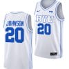 Spencer Johnson Jersey #20 BYU Cougars College Basketball Jersey 2022-23 White 5 Spencer Johnson Jersey #20 BYU Cougars College Basketball Jersey 2022-23 White