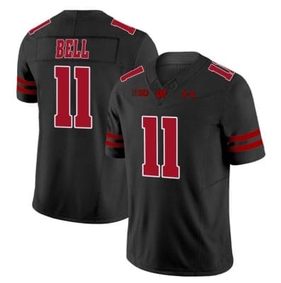 Skyler Bell Jersey #11 Wisconsin Badgers Vapor Limited College Football Black 8 Skyler Bell Jersey #11 Wisconsin Badgers Vapor Limited College Football Black