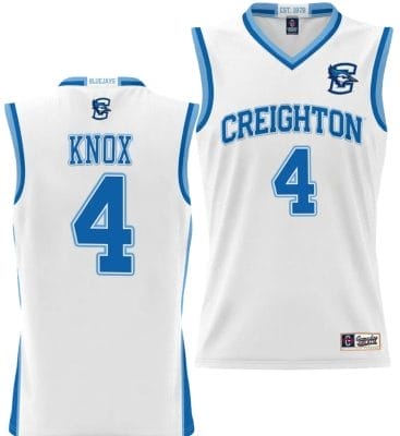 Sterling Knox Jersey #4 Creighton Bluejays College NIL Basketball Lightweight White 8 Sterling Knox Jersey #4 Creighton Bluejays College NIL Basketball Lightweight White