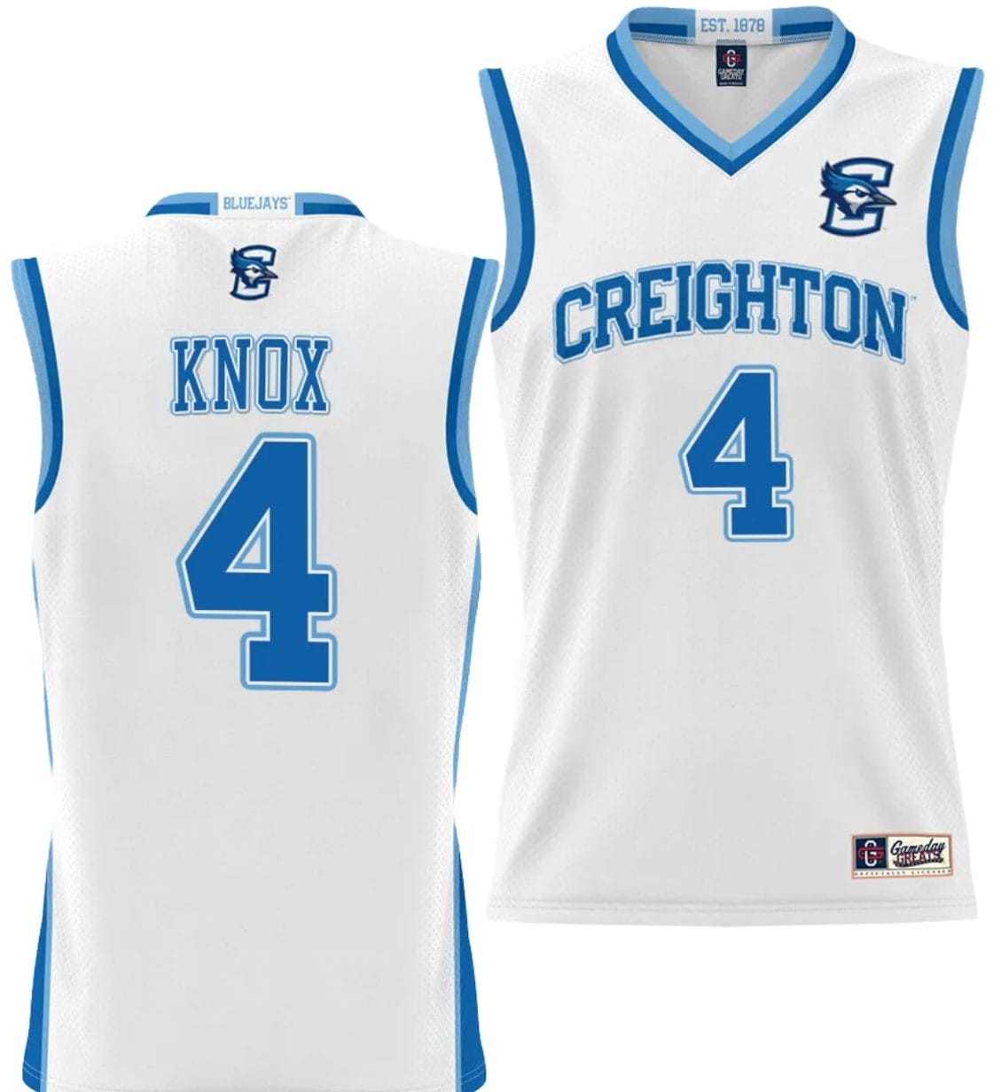 Sterling Knox Jersey #4 Creighton Bluejays College NIL Basketball Lightweight White 1 Sterling Knox Jersey #4 Creighton Bluejays College NIL Basketball Lightweight White