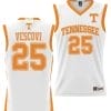 Santiago Vescovi Jersey #25 Tennessee Volunteers NIL College Basketball Lightweight White