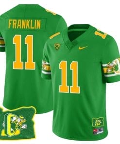 Troy Franklin Jersey #11 Oregon Ducks ‘Mighty Oregon’ Throwback Football Oregon State Green