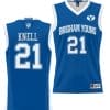 Trevin Knell Jersey #21 BYU Cougars NIL College Basketball Jersey Lightweight Royal 4 Trevin Knell Jersey #21 BYU Cougars NIL College Basketball Jersey Lightweight Royal