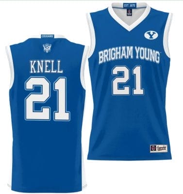 Trevin Knell Jersey #21 BYU Cougars NIL College Basketball Jersey Lightweight Royal 8 Trevin Knell Jersey #21 BYU Cougars NIL College Basketball Jersey Lightweight Royal