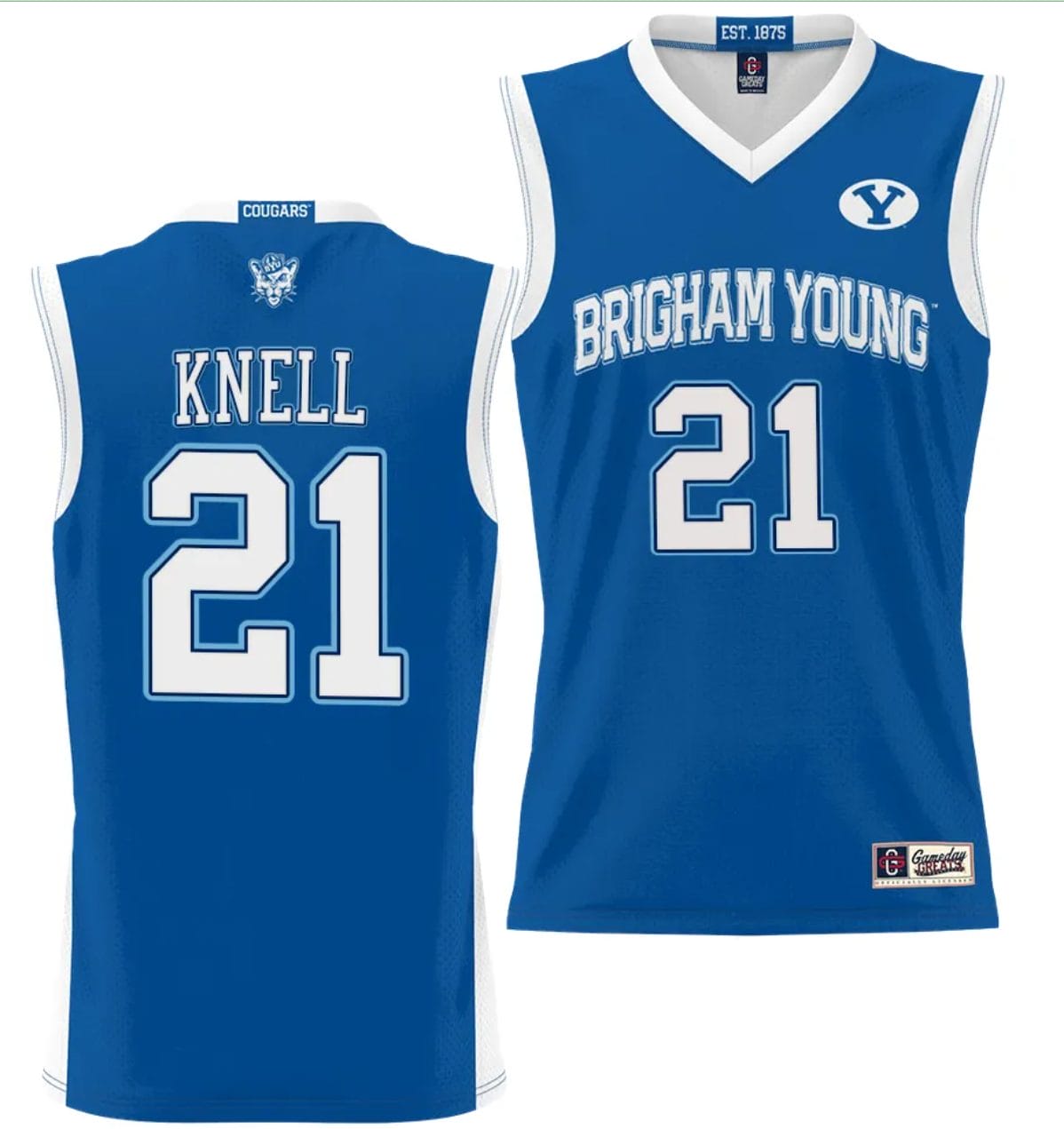 Trevin Knell Jersey #21 BYU Cougars NIL College Basketball Jersey Lightweight Royal 1 Trevin Knell Jersey #21 BYU Cougars NIL College Basketball Jersey Lightweight Royal