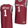 Tyeree Bryan Jersey #1 Santa Clara Broncos Basketball NIL Lightweight Maroon
