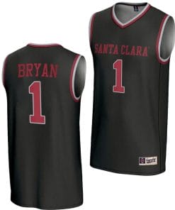 Tyeree Bryan Jersey #1 Santa Clara Broncos Basketball NIL Lightweight Black