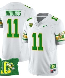 Trikweze Bridges Jersey #11 Oregon Ducks ‘Mighty Oregon’ Throwback Football Oregon State White