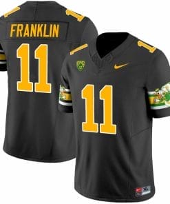 Troy Franklin Jersey #11 Oregon Ducks ‘Mighty Oregon’ 1984 Throwback Football Uniforms Black