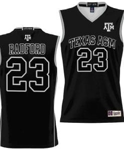 Tyrece Radford Jersey #23 Texas Aggies NIL College Basketball Jersey Lightweight Black