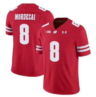 Tanner Mordecai Jersey #8 Wisconsin Badgers Vapor Limited College Football Red 8 Tanner Mordecai Jersey #8 Wisconsin Badgers Vapor Limited College Football Red