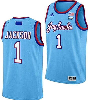 Taiyanna Jackson Jersey #1 Kansas Jayhawks Basketball DRIP Alternate 2023-24 Baby Blue
