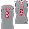 Taylor Thierry Jersey #2 Ohio State Buckeyes College Basketball Lightweight Gray 5 Taylor Thierry Jersey #2 Ohio State Buckeyes College Basketball Lightweight Gray