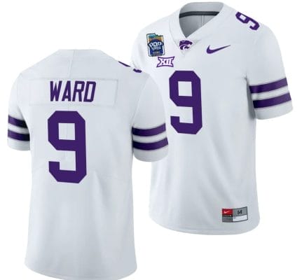 Treshaun Ward Jersey #9 Kansas State Wildcats 2023 Pop-Tarts Bowl Football White 8 Treshaun Ward Jersey #9 Kansas State Wildcats 2023 Pop-Tarts Bowl Football White