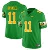 Trikweze Bridges Jersey #11 Oregon Ducks ‘Mighty Oregon’ Throwback College Football Uniforms Green