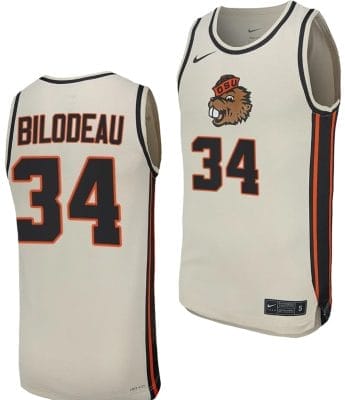Tyler Bilodeau Jersey #34 Oregon State Beavers College Basketball Replica Uniform White